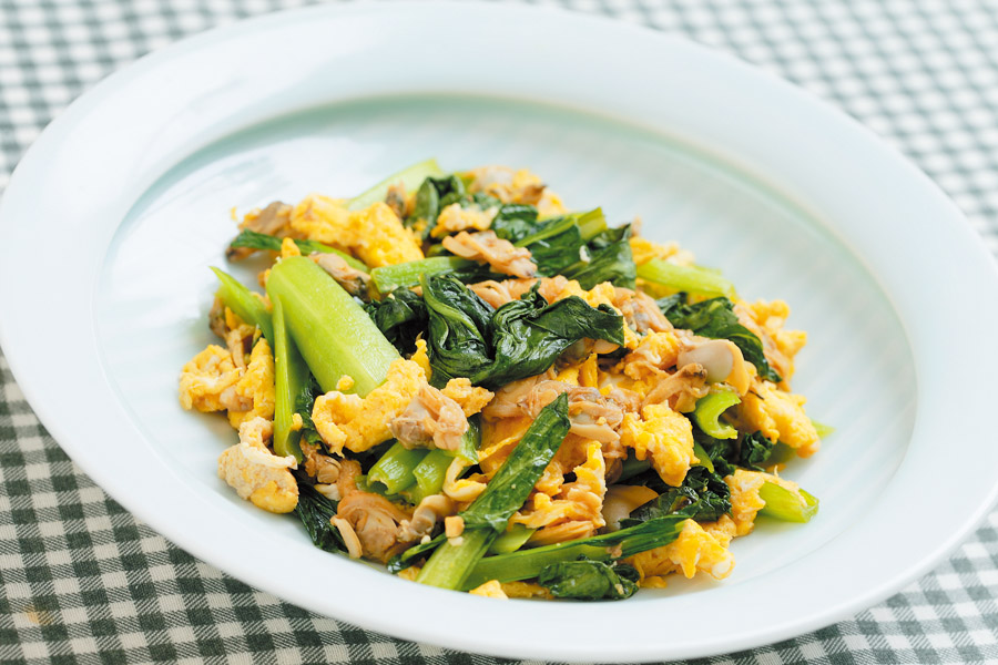 あさりと小松菜の炒めもの