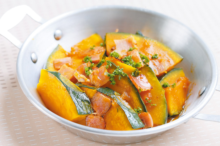 かぼちゃとベーコンの炒め煮