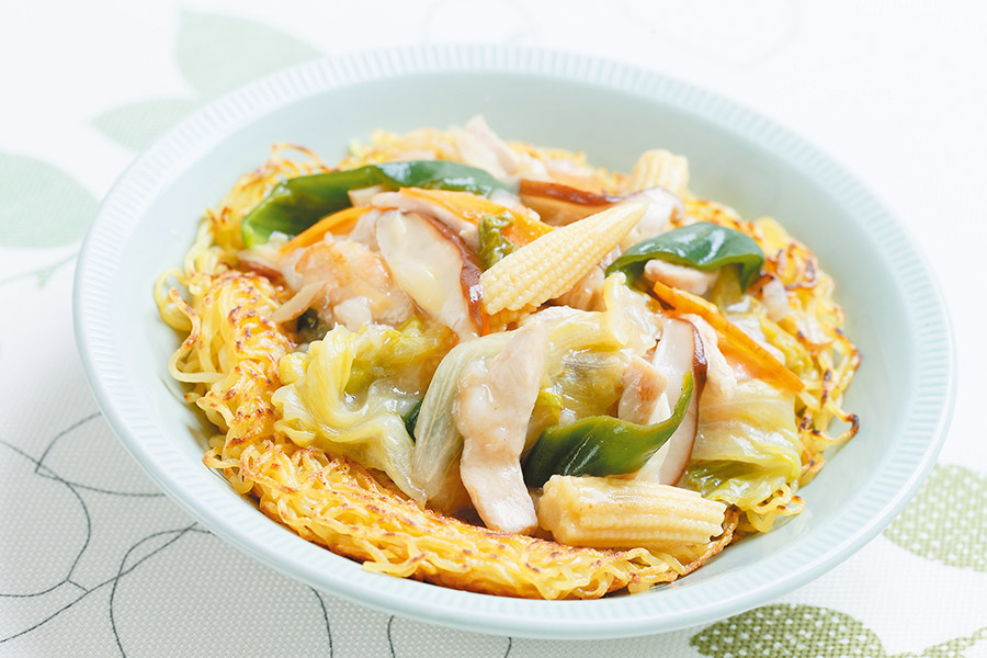 レモン風味のあんかけ焼きそば