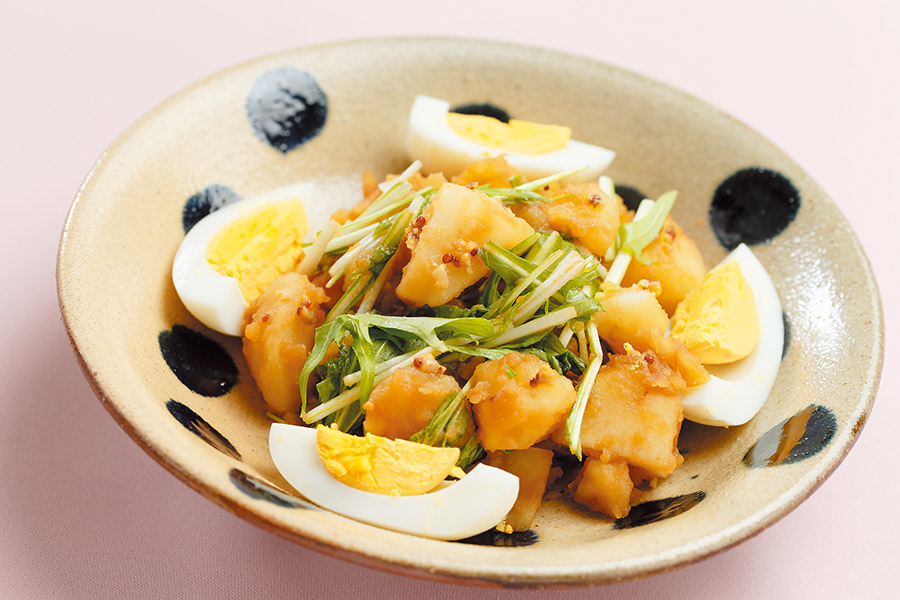 新じゃがいもと水菜のサラダ