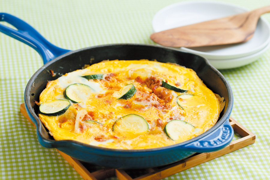 ミートソース入りスペイン風オムレツ