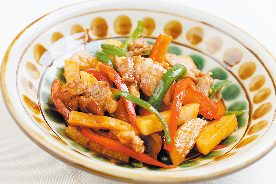 豚肉と長いもの中華風炒め