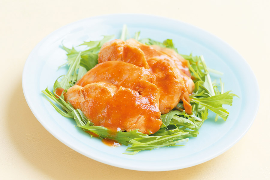 鶏肉の万能ソース蒸し