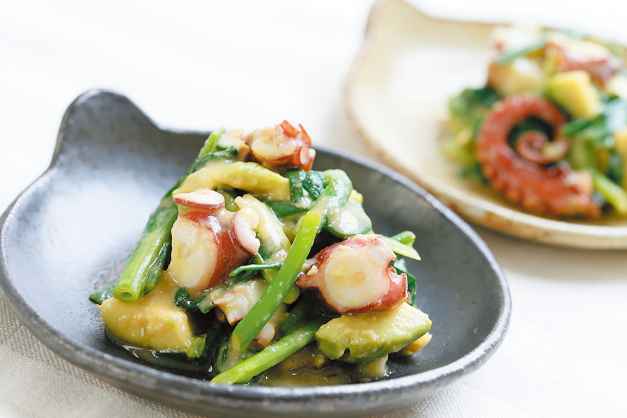 たことアボカドのぬた