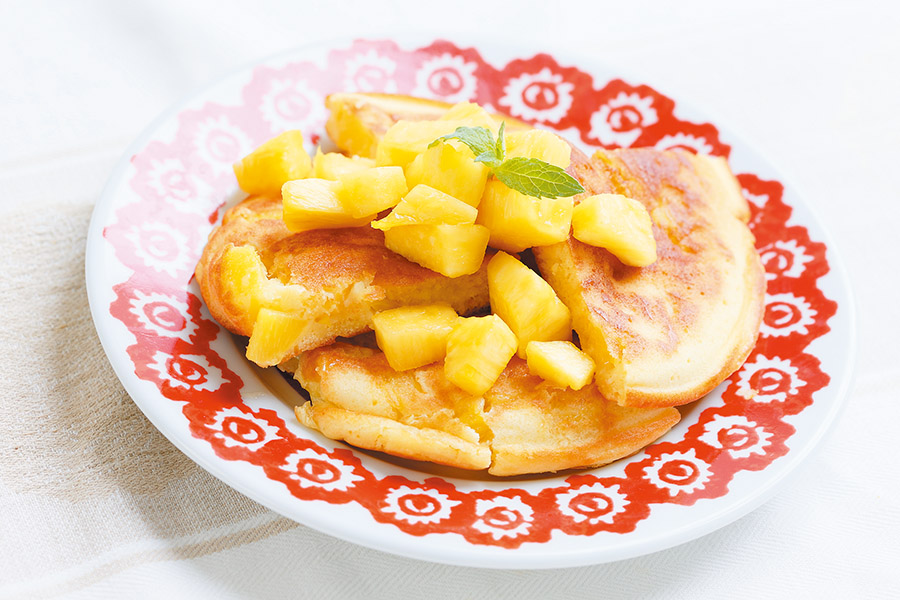 パイナップル入りホットケーキ