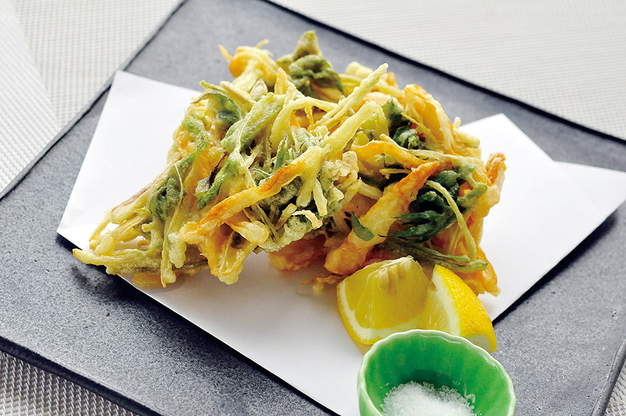 うどとちくわの香りかき揚げ