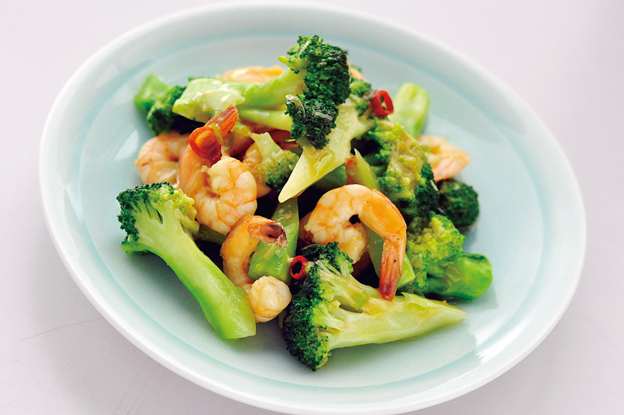 えびとブロッコリーの中華炒め