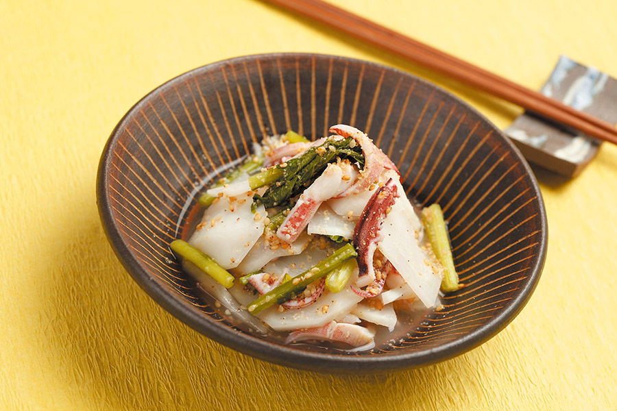 かぶといかげそのごまあえ