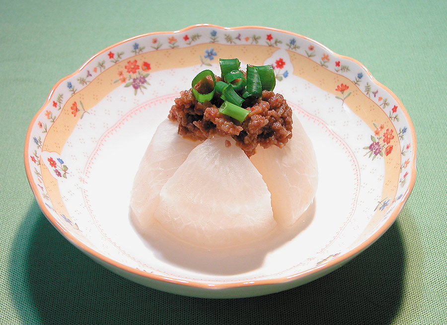 かぶのピリ辛肉味噌かけ