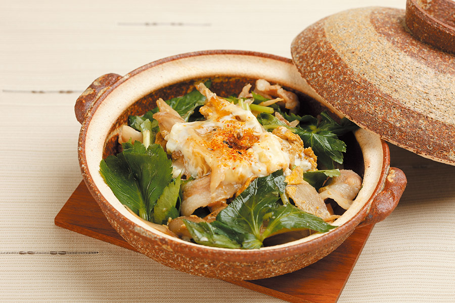 ごぼうと豚肉の卵とじ