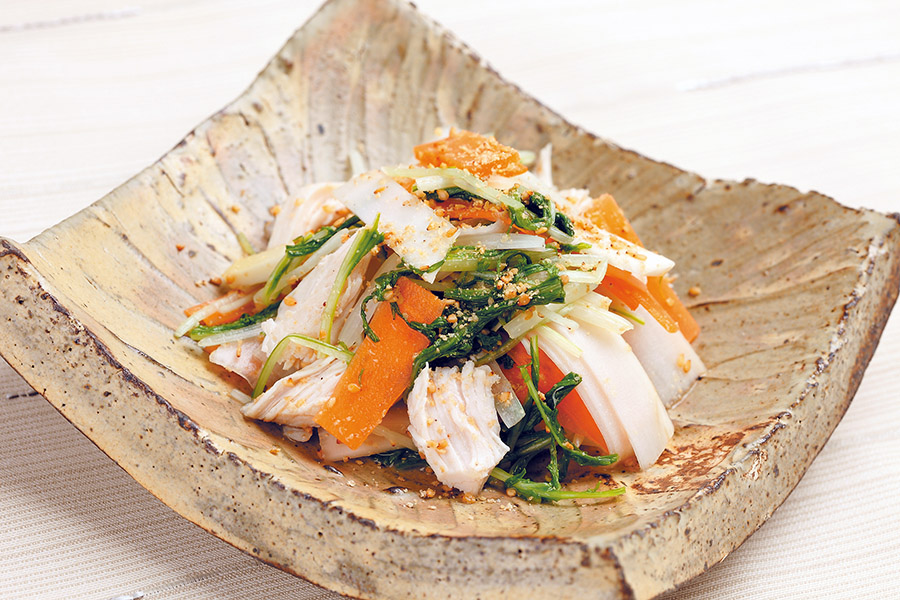 ささみとうどのごま酢あえ