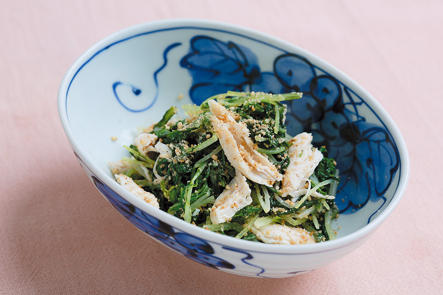 ささみと水菜のごまあえ