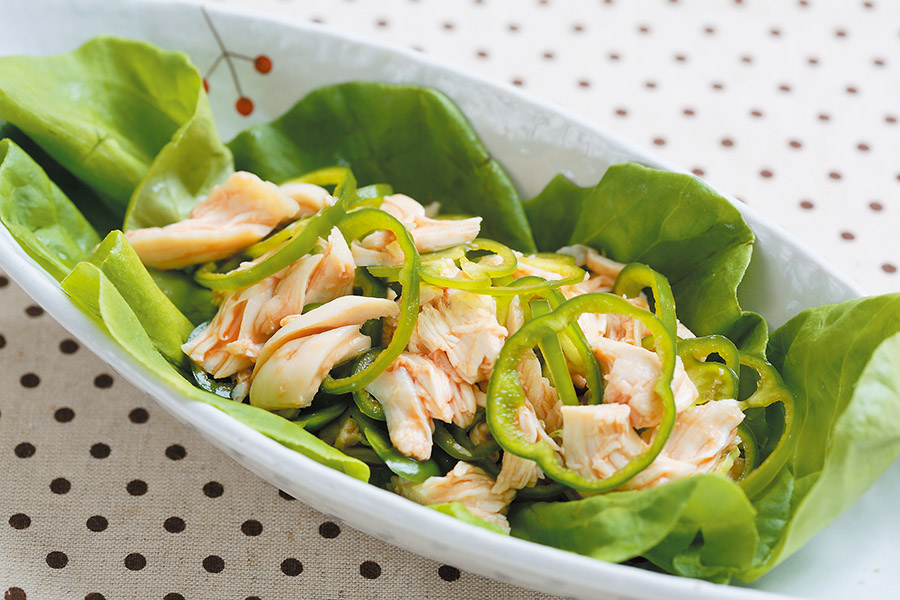 ささみのケチャップドレッシングあえ