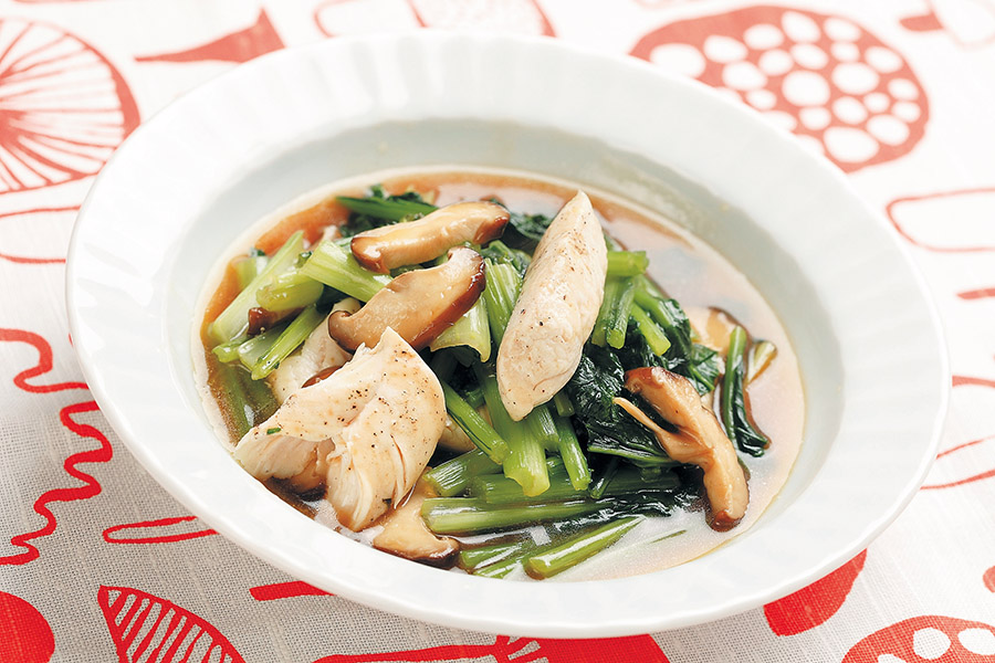 ささみの小松菜あんかけ