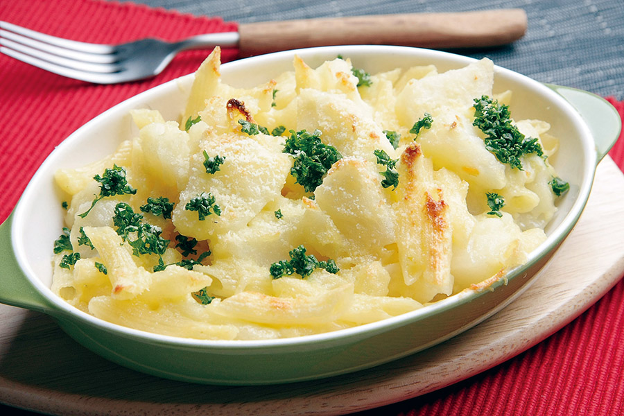 じゃがいもとマカロニのマヨネーズグラタン