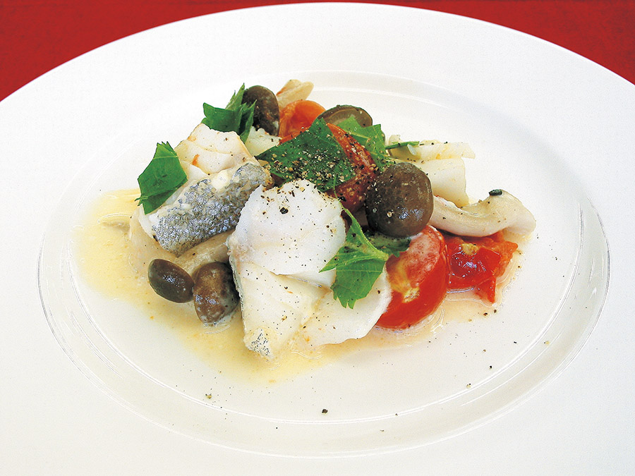 たらとしめじのマヨネーズ風味