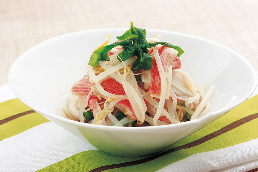 にらとカニカマの酢のもの