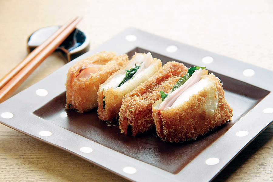 はんぺんとハムと青じそのフライ