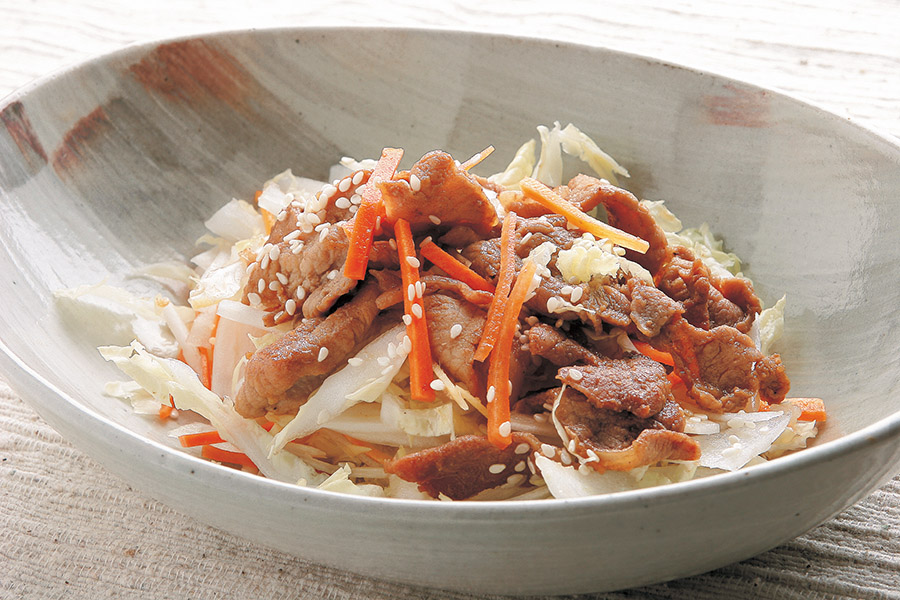 ぱりっと白菜の豚（とん）サラダ生姜風味