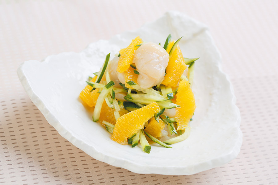ほたてとオレンジのあえもの