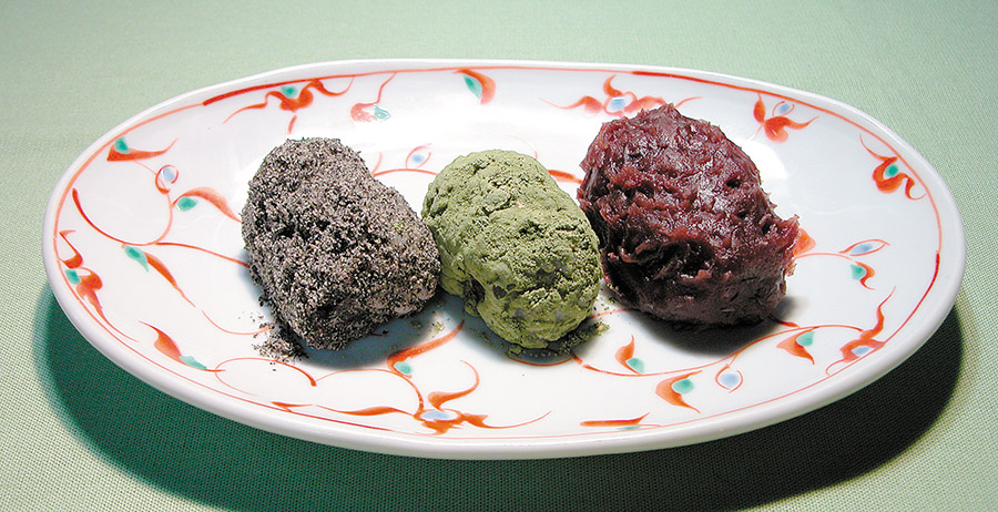 簡単3色ぼたもち
