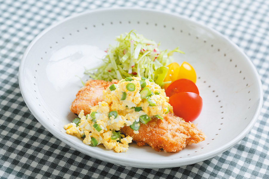 ますのフライ 卵ソースがけ