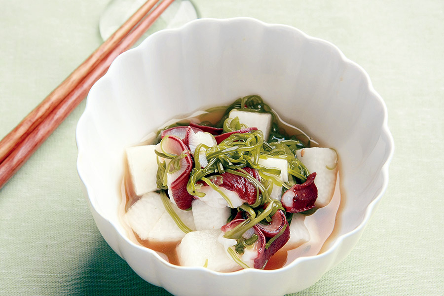 めかぶとたこのコチュポン酢