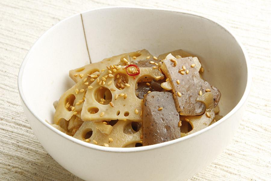 れんこんとこんにゃくのきんぴら