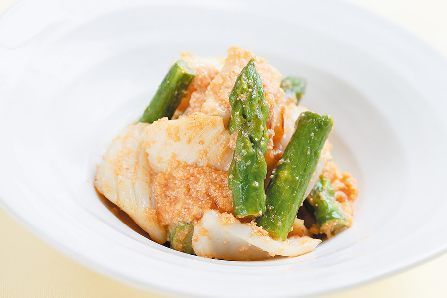 アスパラといかのたらこ炒め