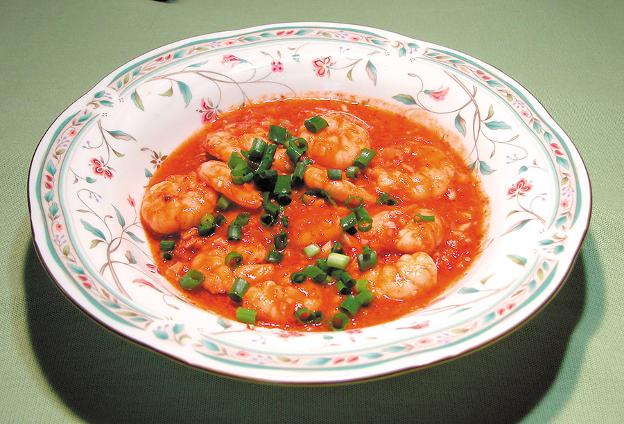 レンジで簡単エビチリ