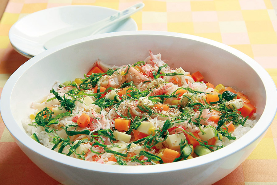 カラフル洋風サラダちらし寿司