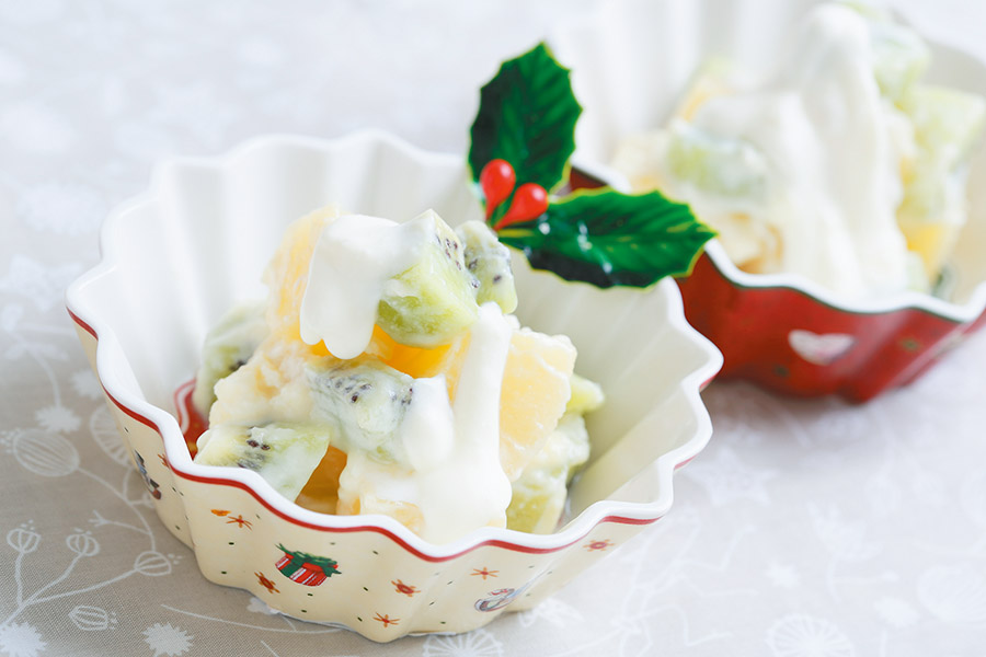 キウイとパイナップルのチーズあえ