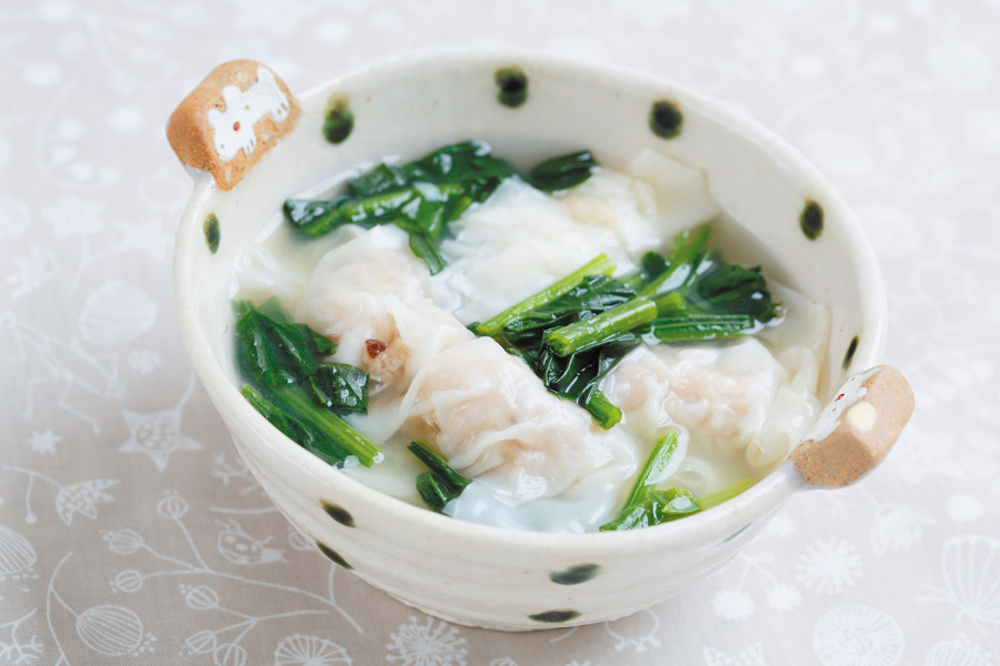 もち米入りシュウマイのスープ