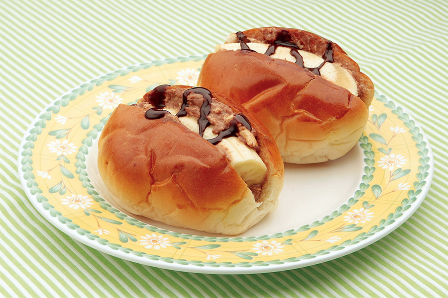 チョコクリームチーズとバナナのサンド