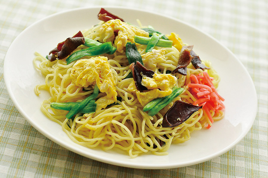 ニラ玉塩焼きそば