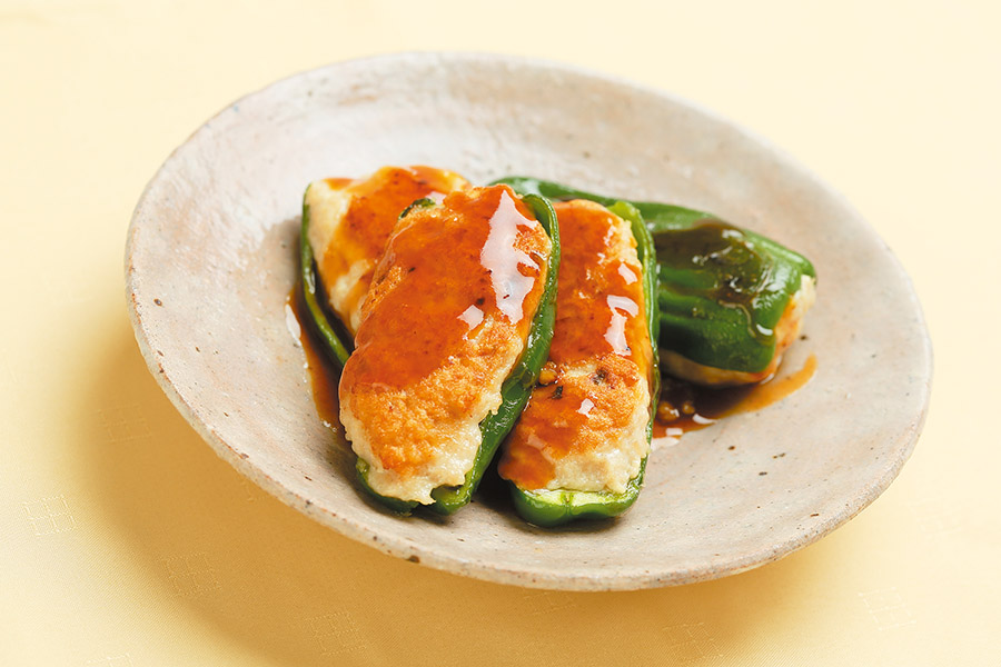 ピーマンの和風肉詰め焼き