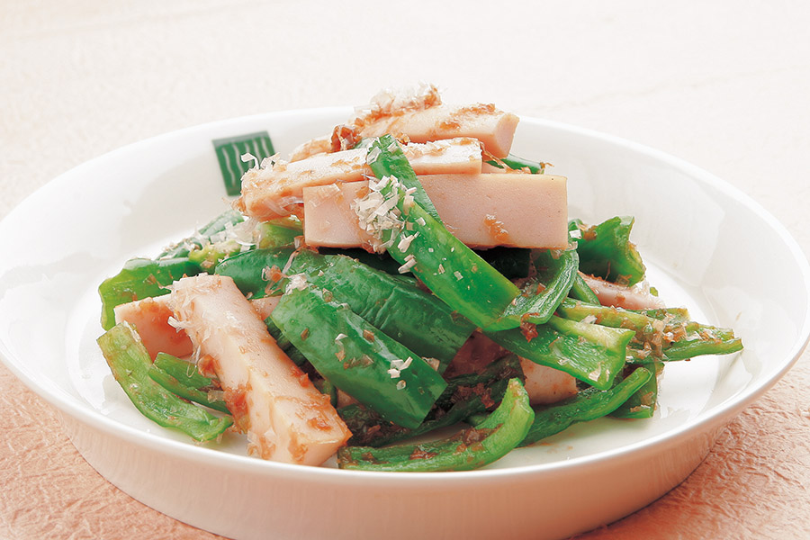 ピーマンと魚肉ソーセージのおかかあえ