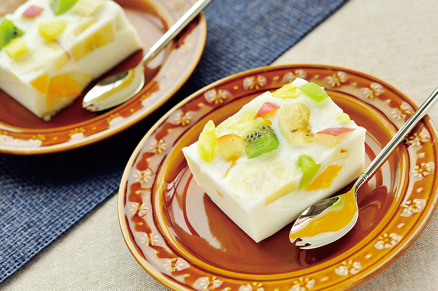 フルーツミルク寒天