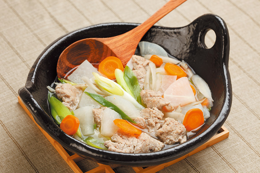 具だくさんのいわしのつみれ汁