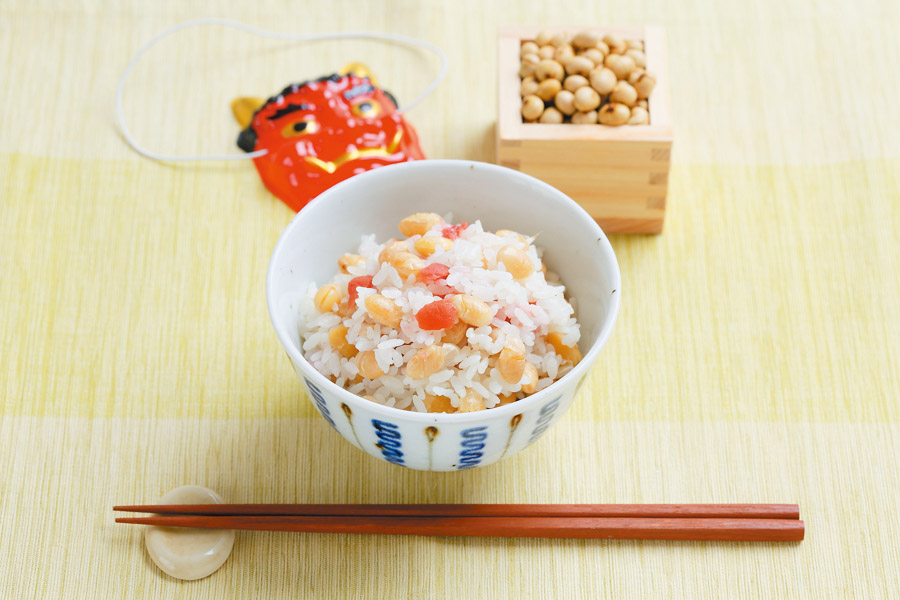 大豆と梅干しの混ぜご飯