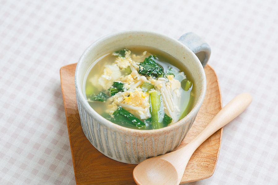 小松菜と卵のスープ