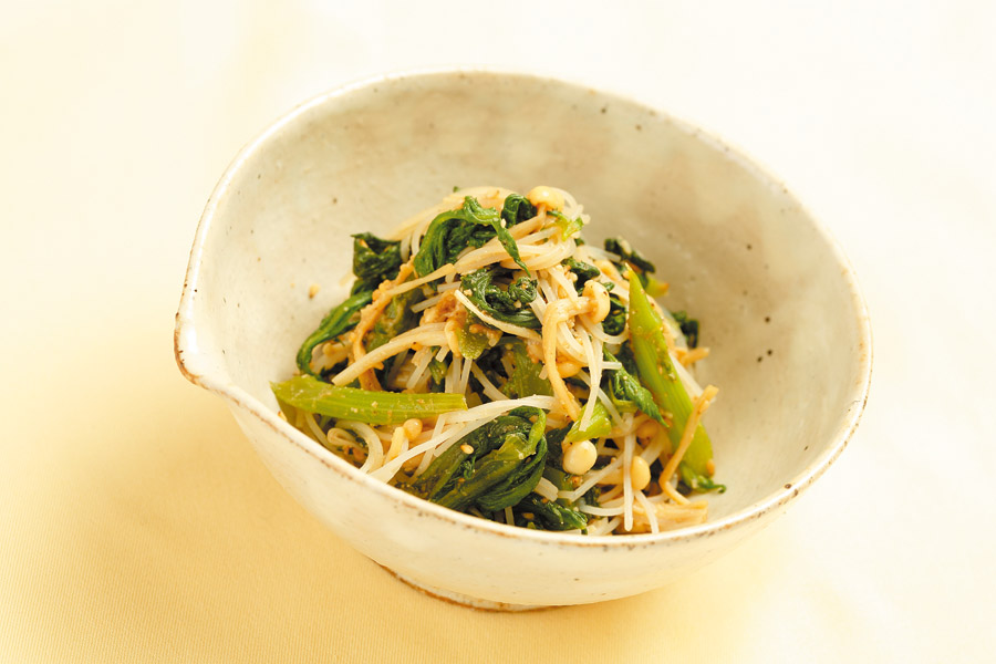 春菊とえのきのごまあえ