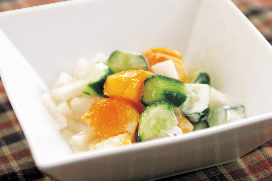 柿の秋色サラダ