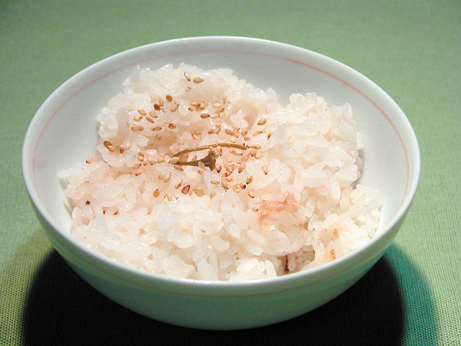 レンジで簡単桜おこわ