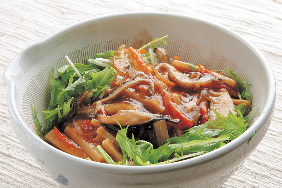 水菜の野菜あんかけサラダ