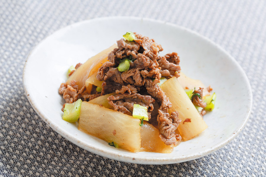牛肉と大根の甘辛炒め
