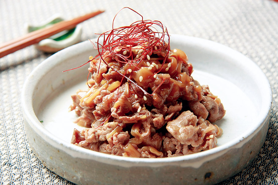 牛肉の甘辛炒め