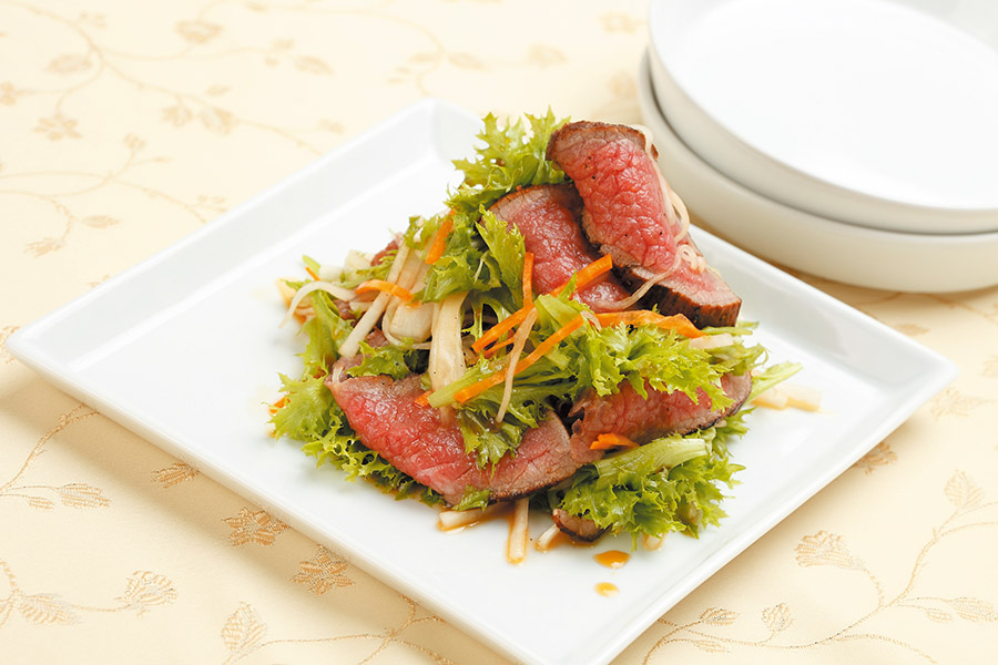 牛肉の簡単たたきのサラダ
