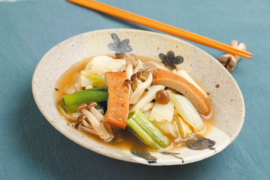 白菜とさつま揚げのオイスター煮