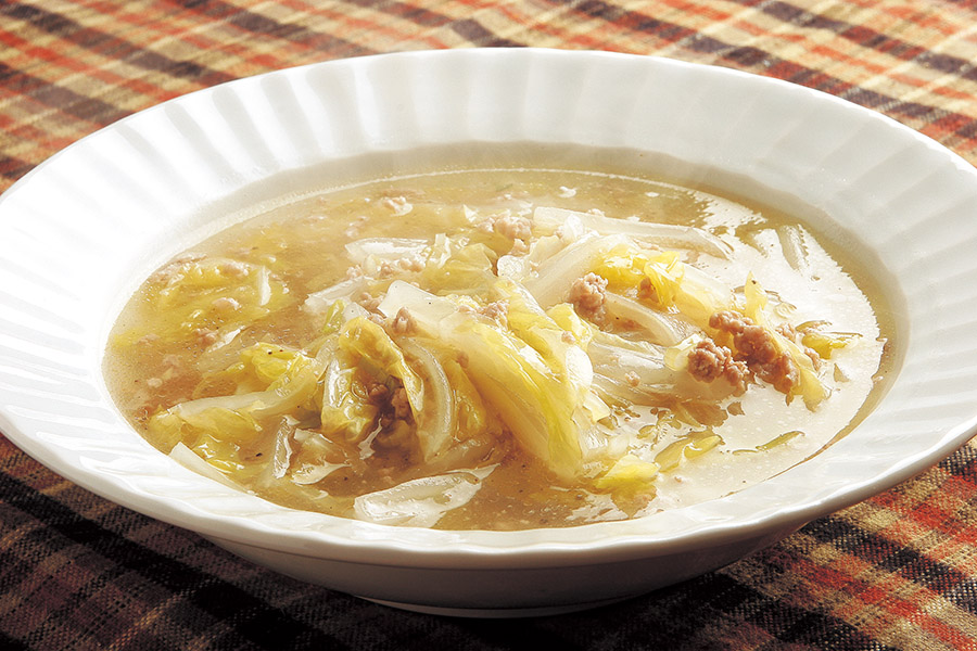 白菜とひき肉のスープ煮